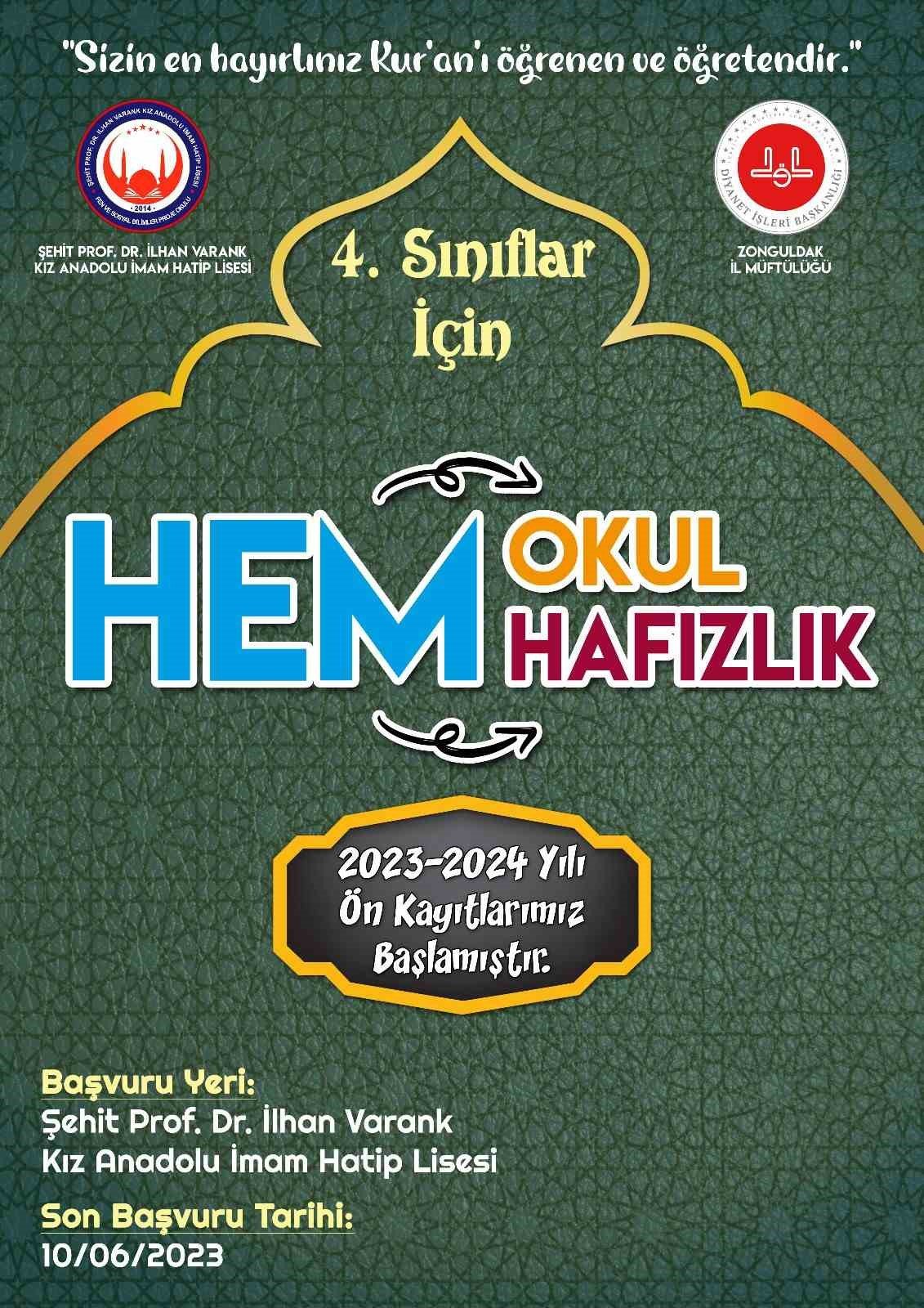 Proje İmam Hatip Ortaokulu 5. sınıf öğrenci seçme sınavı başvuru için son hafta