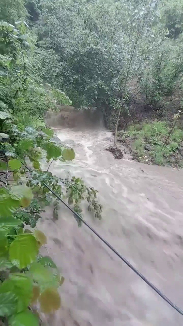 Tokat’ta sağanak yağış gölü taşırdı