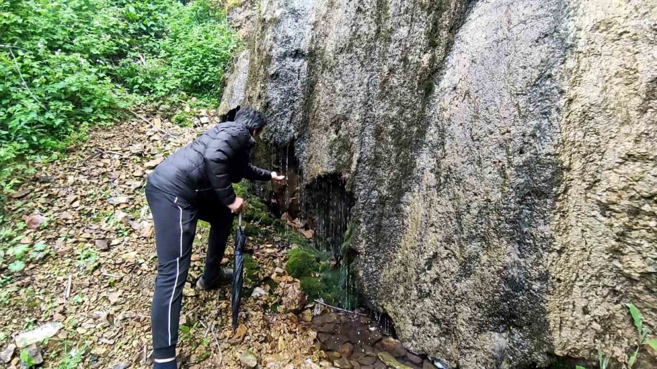 Ağlayan şelale dikkat çekiyor