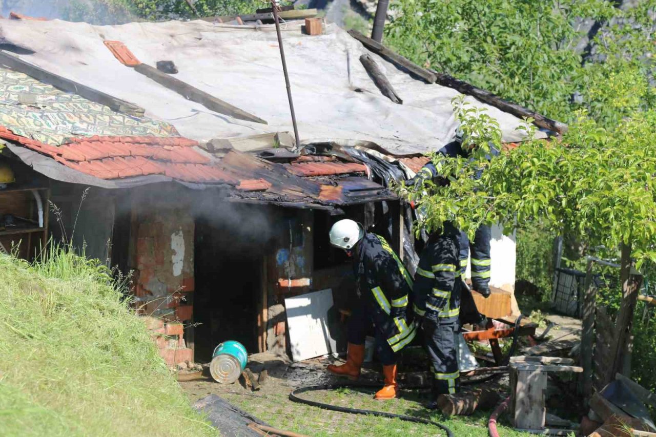 Bağ evinde korkutan yangın