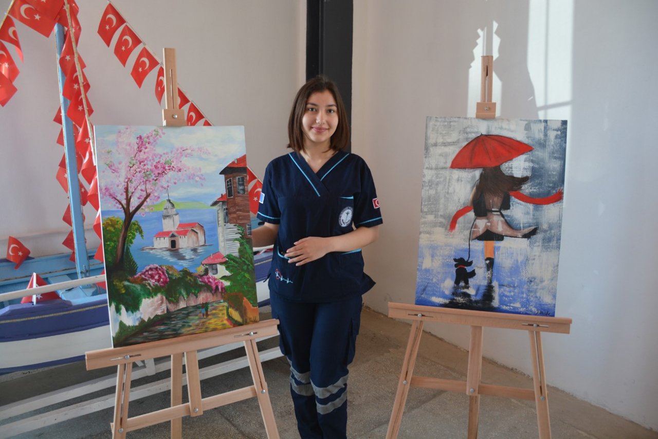 Erbakan Mesleki ve Teknik Anadolu Lisesi’nden yıl sonu resim sergisi