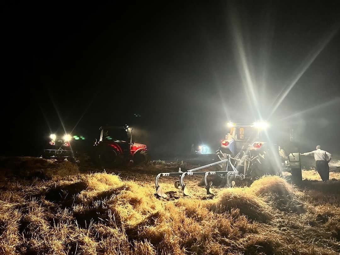 30 dönümlük arpa ekili tarla küle döndü