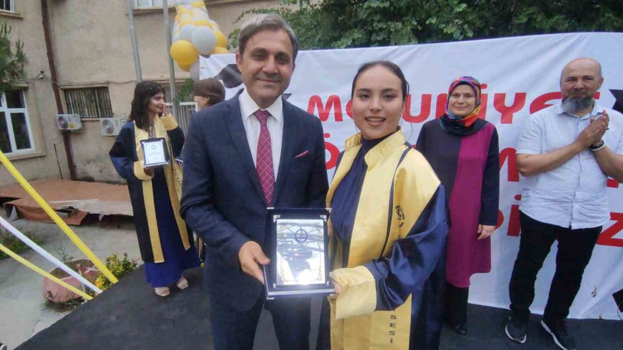 Liseli öğrencilerin mezuniyet coşkusu