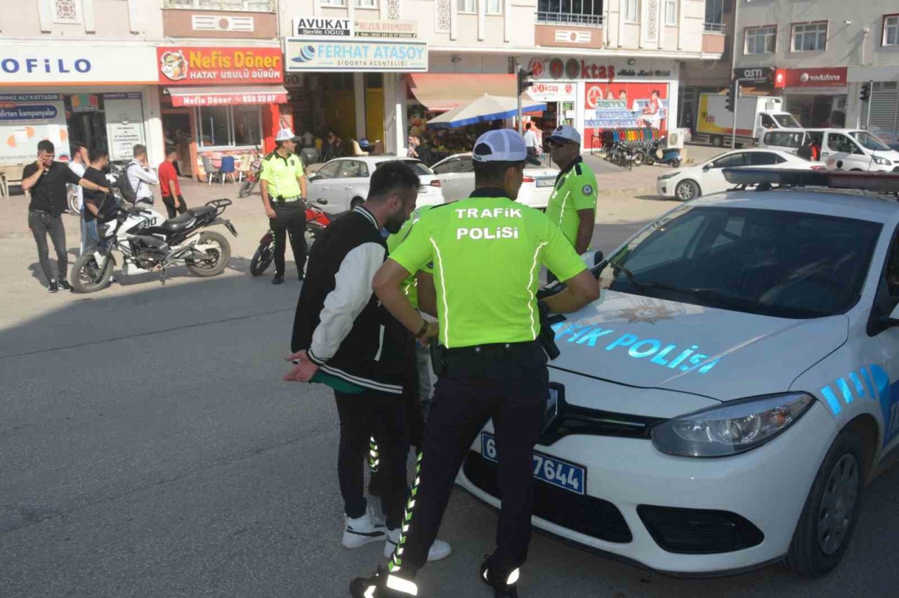 Tokat’ta trafik ekiplerinden motosiklet uygulaması