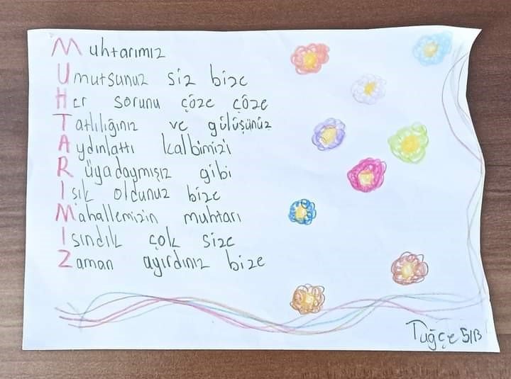 Nezaket kulübü Muhtar Nezahet Nazik’i ziyaret edip şiirlerini hediye etti