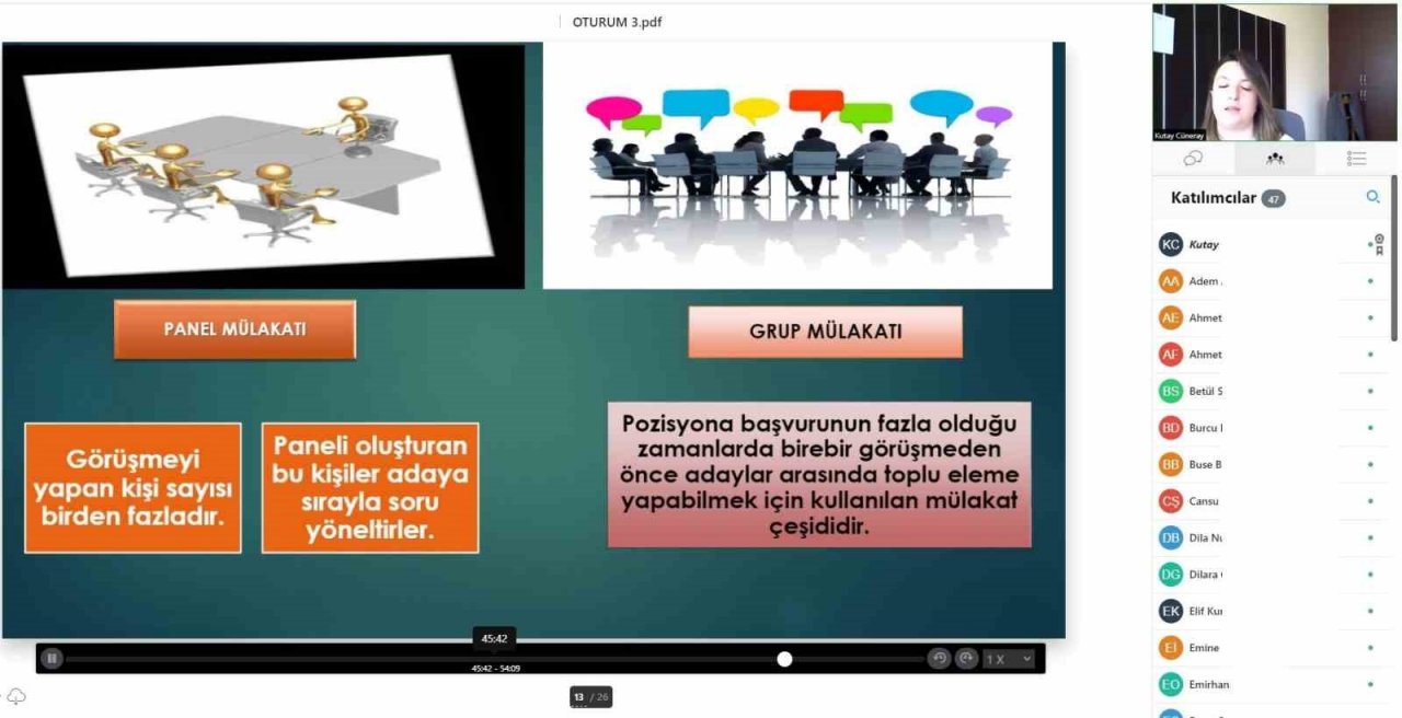 NEVÜ’lü öğrenciler online "İş Kulübü" eğitimine katıldı