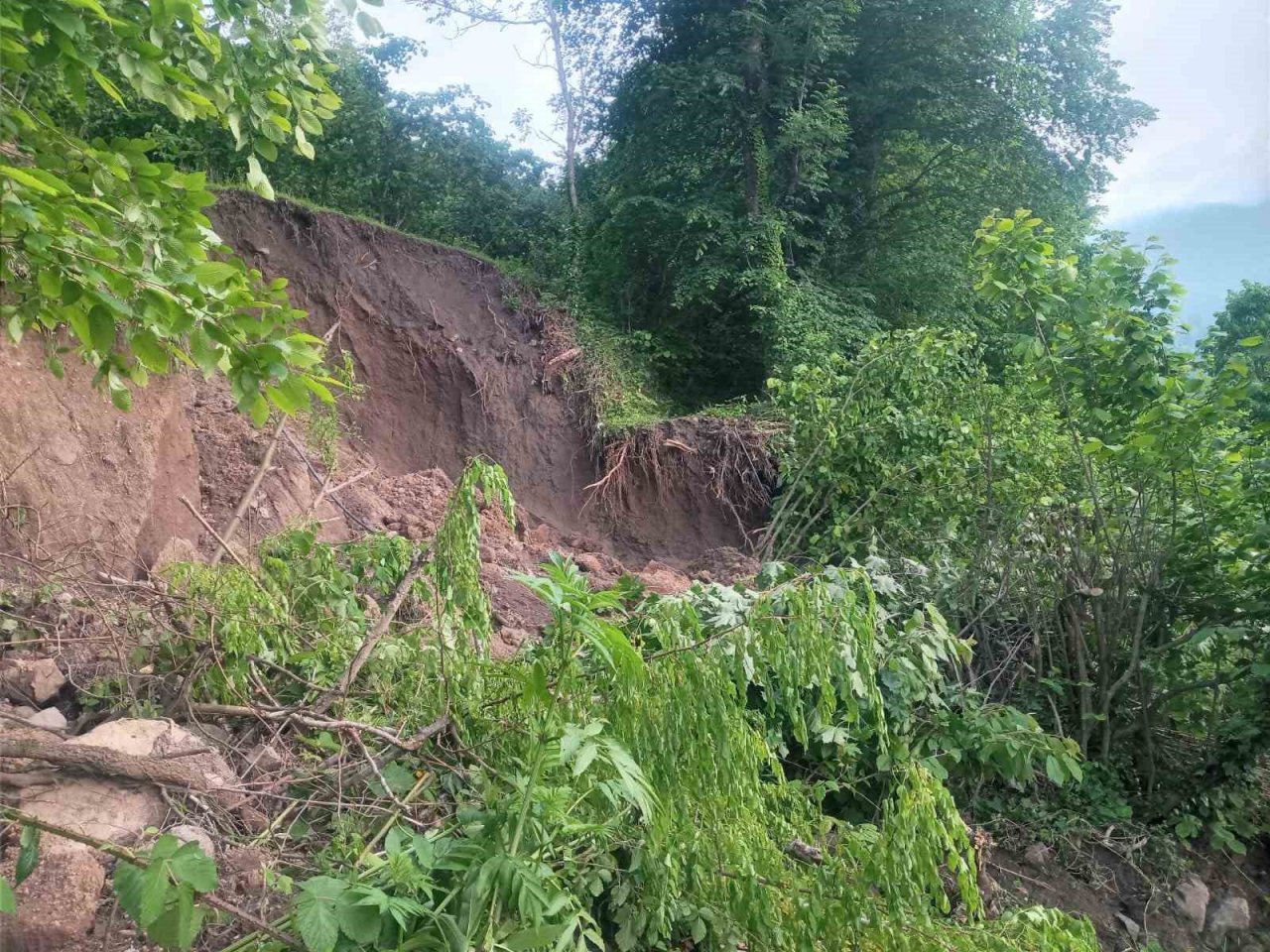 Heyelan 40 yıllık emeğini aldı