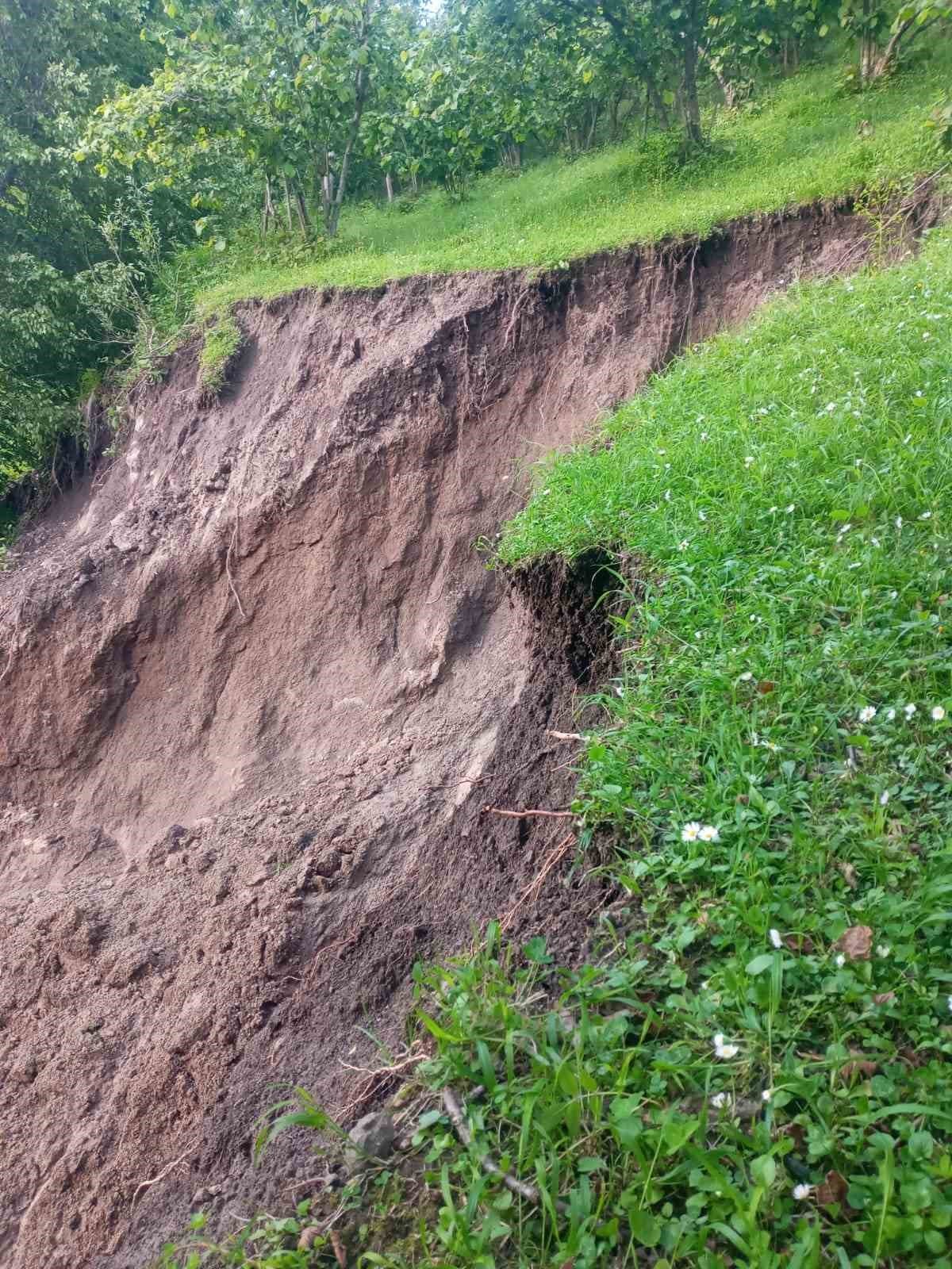 Heyelan 40 yıllık emeğini aldı