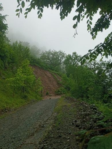 Heyelan 40 yıllık emeğini aldı