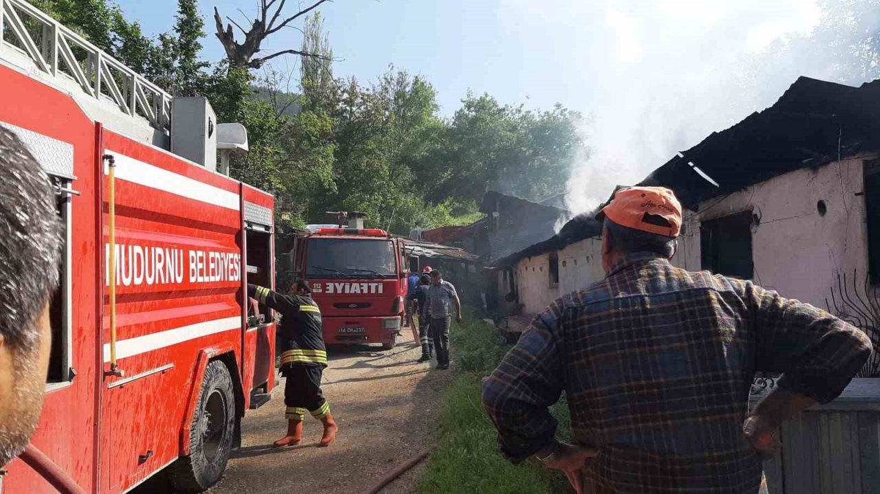 Hindi çiftliğinde yangın çıktı