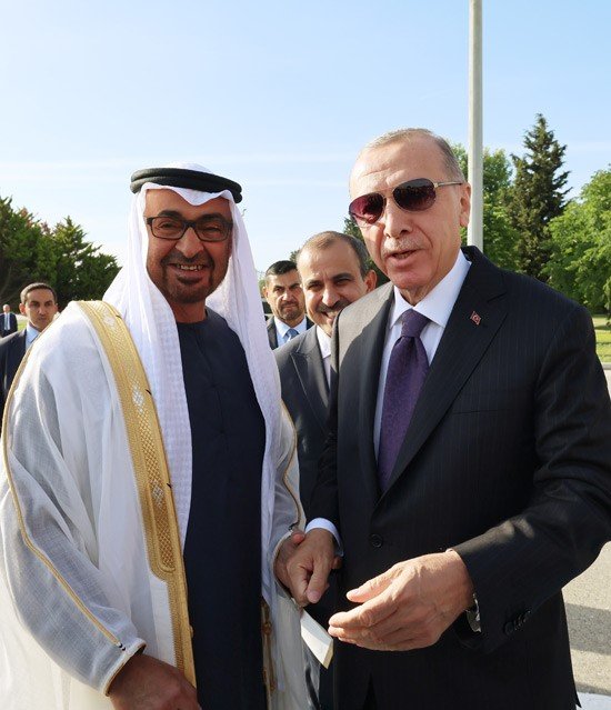 Cumhurbaşkanı Erdoğan, BAE Devlet Başkanı Al Nahyan ile bir araya geldi