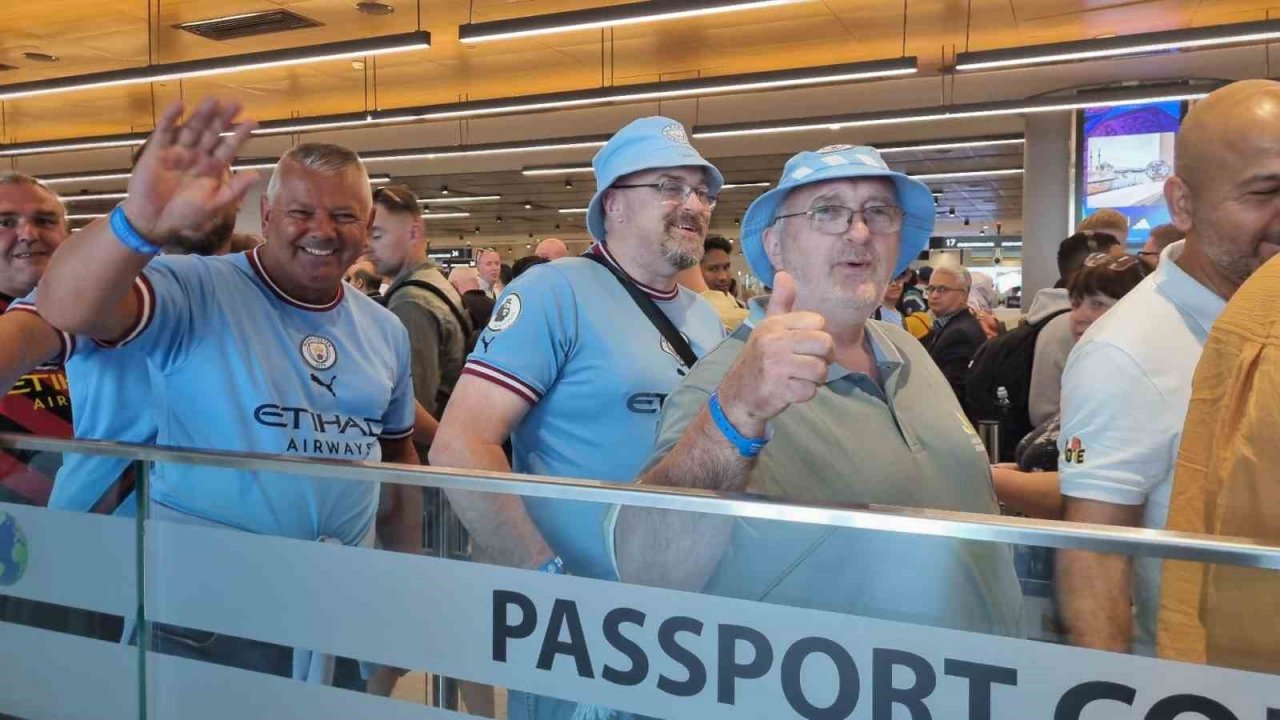 İstanbul Havalimanı’nda Şampiyonlar Ligi yoğunluğu: Yüzlerce taraftar final için İstanbul’da