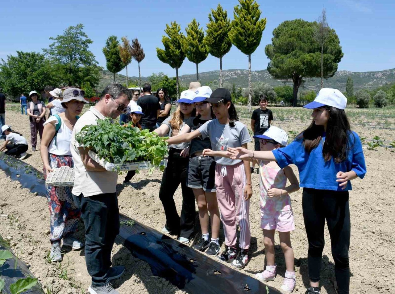 Minik eller yaz fidelerini Adabahçe’nin bereketli topraklarıyla buluşturdu