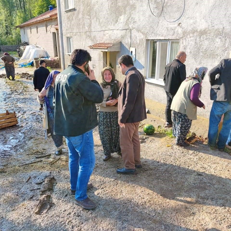 Selden etkilenen köylerde hasar tespit çalışması başlatıldı