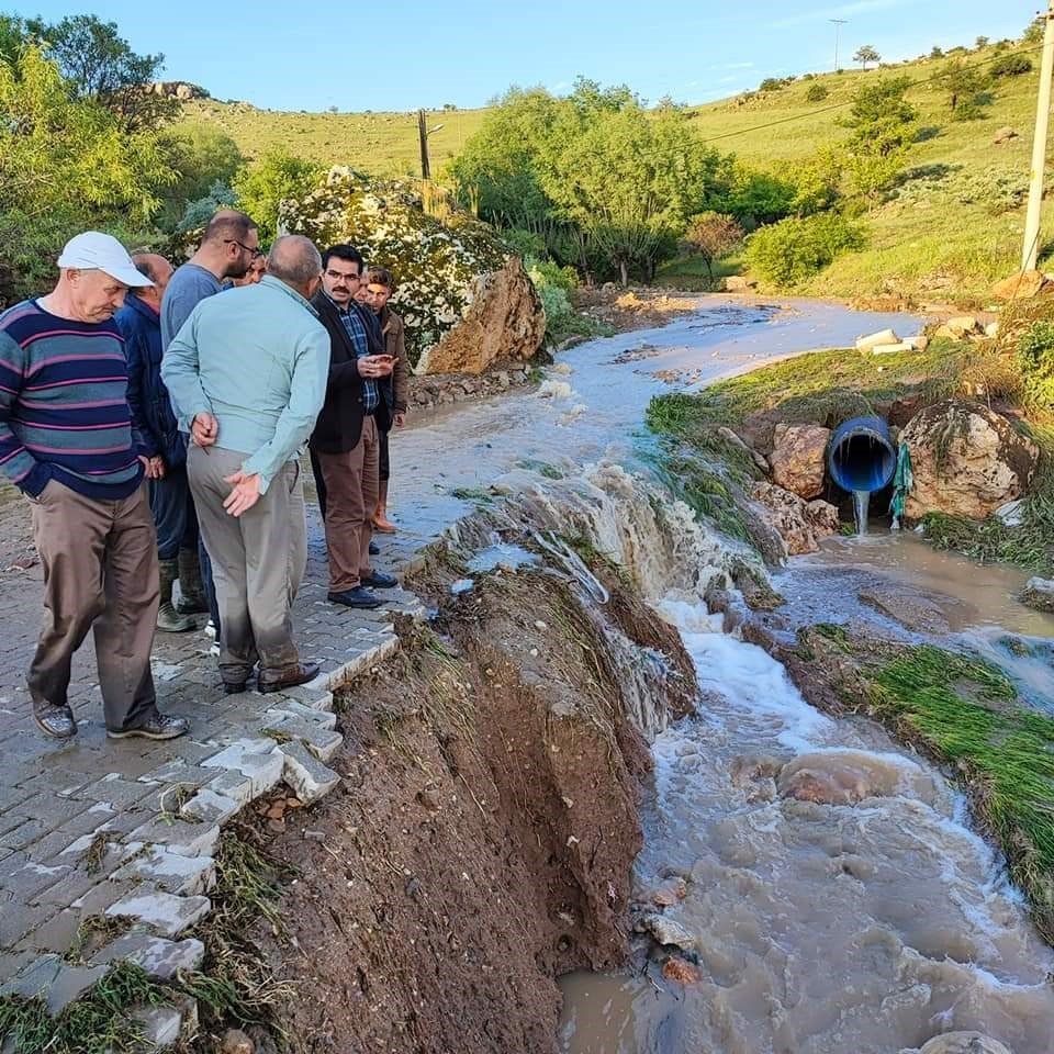Selden etkilenen köylerde hasar tespit çalışması başlatıldı