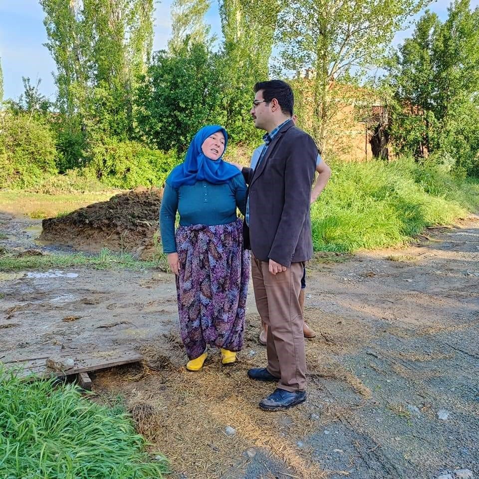 Selden etkilenen köylerde hasar tespit çalışması başlatıldı