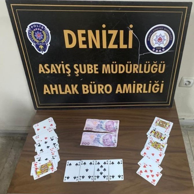 Denizli’de kumar oynayan 18 kişiye 72 bin 990 TL idari para cezası