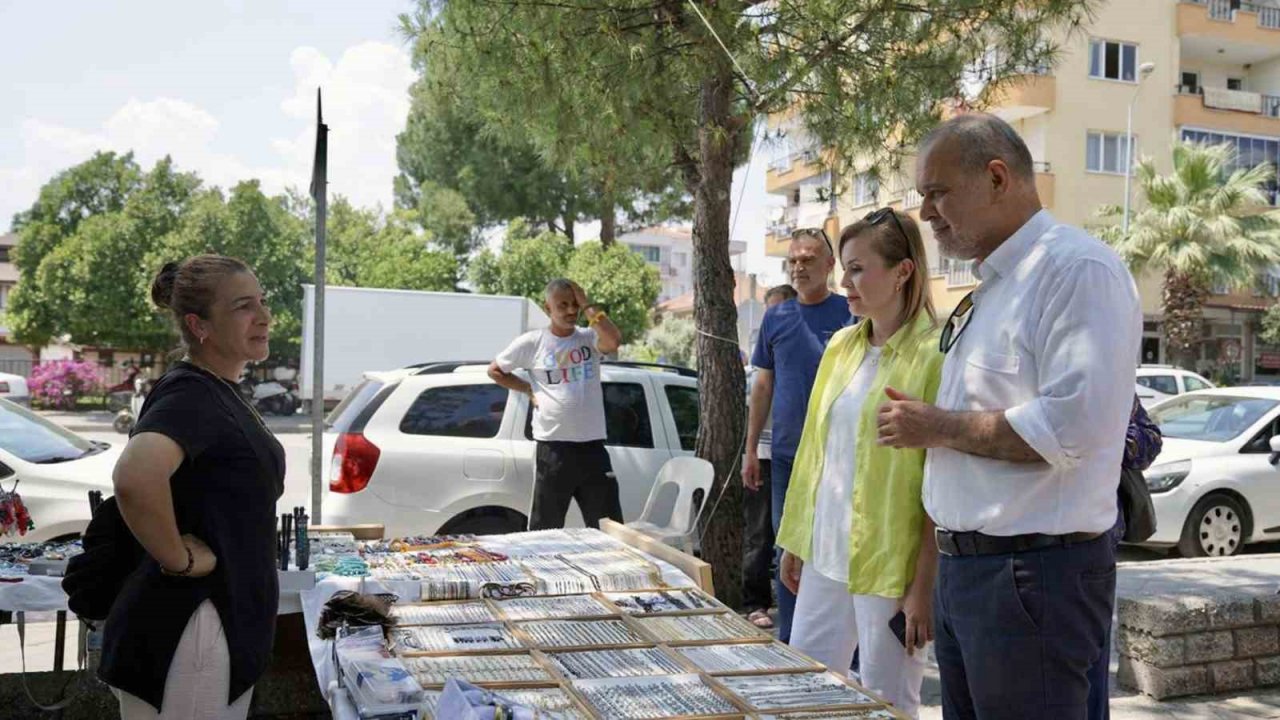 Kaymakam ve Belediye Başkanı pazarcı esnafının taleplerini dinledi