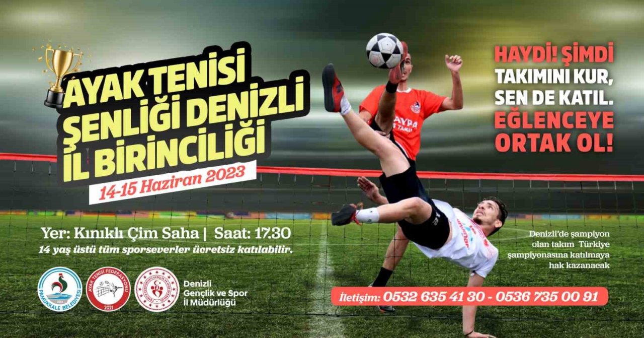 Pamukkale Belediyesi Ayak Tenisi Şenliği başlıyor