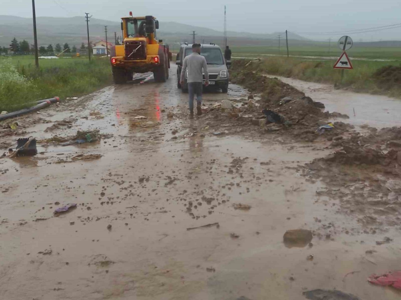 Kuvvetli yağış tarım arazilerinde hasara neden oldu