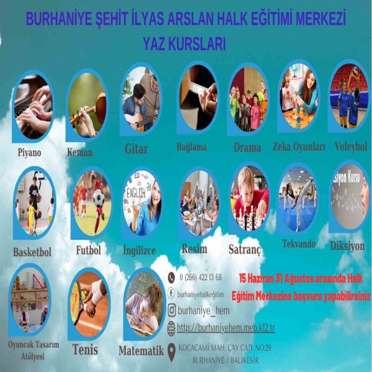 Burhaniye’de yaz kursları başlıyor