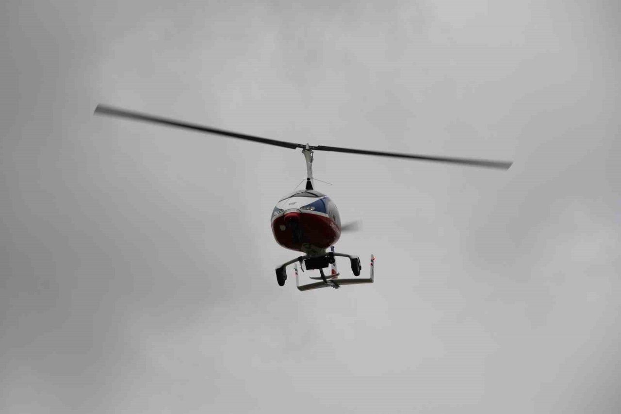 Jandarma ekiplerince ‘Cayrokopter’ destekli trafik denetimi