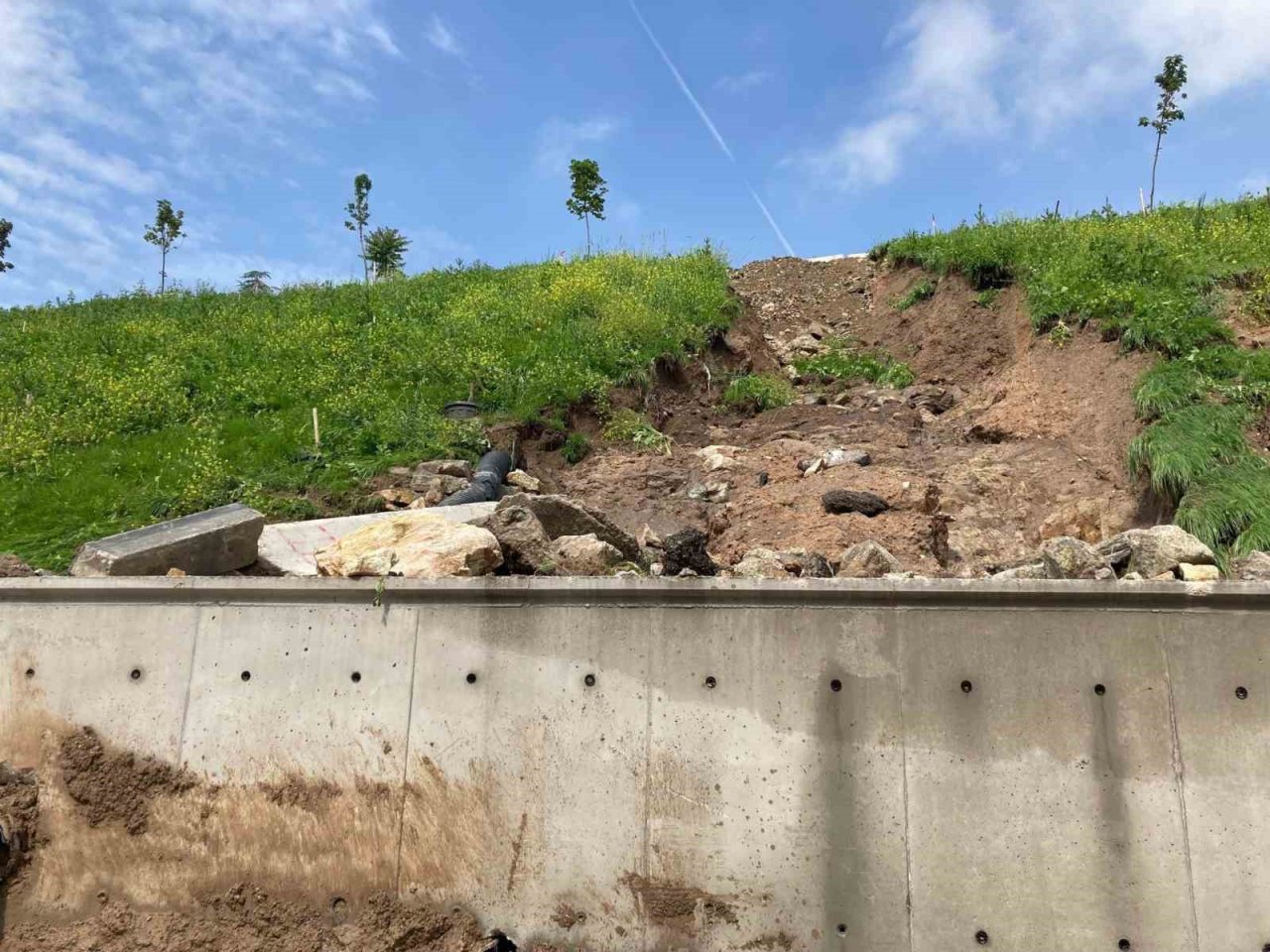 Ankara’da sağanak sonrası heyelan meydana geldi