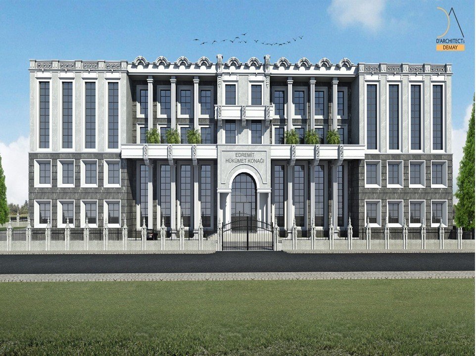 Yeni Edremit Hükümet Konağı inşaatında sona doğru