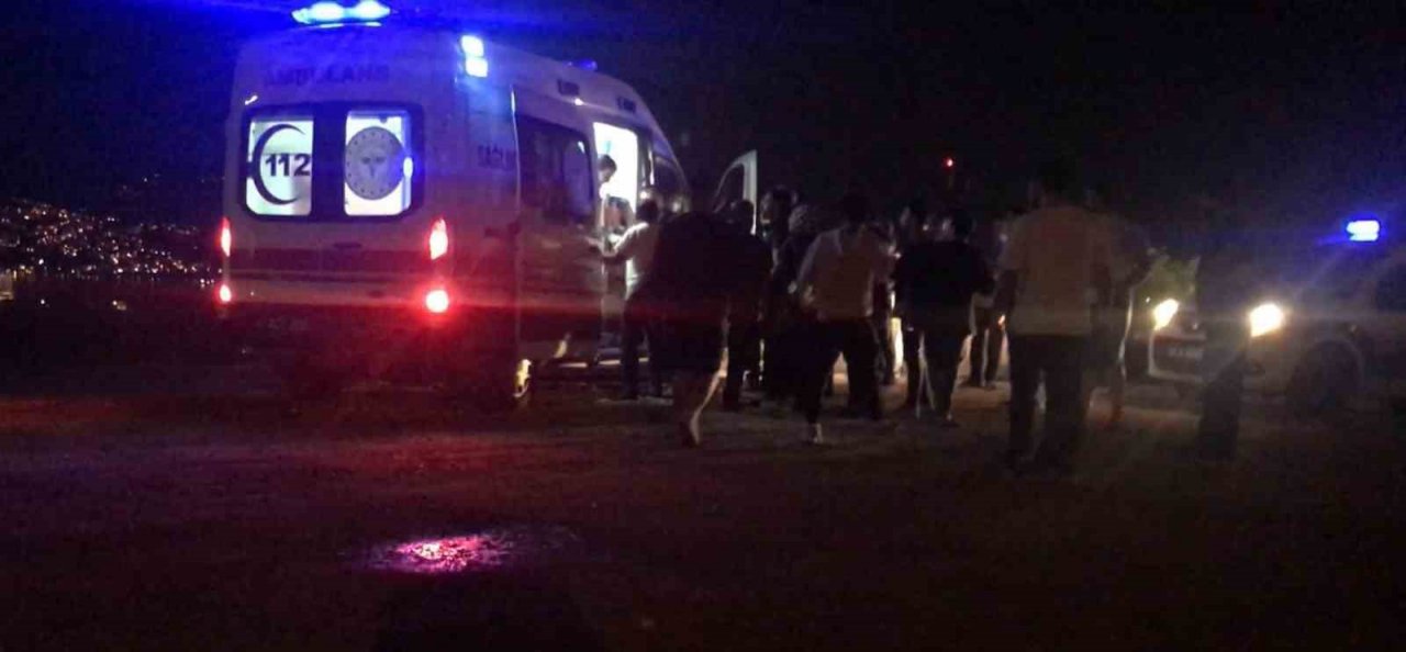 Kontrolden çıkan minibüs ağaçlık alana uçtu