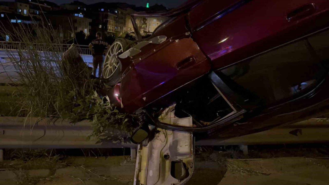 Arnavutköy’de sürücüsünün kontrolünden çıkan otomobil takla attı: 1 yaralı