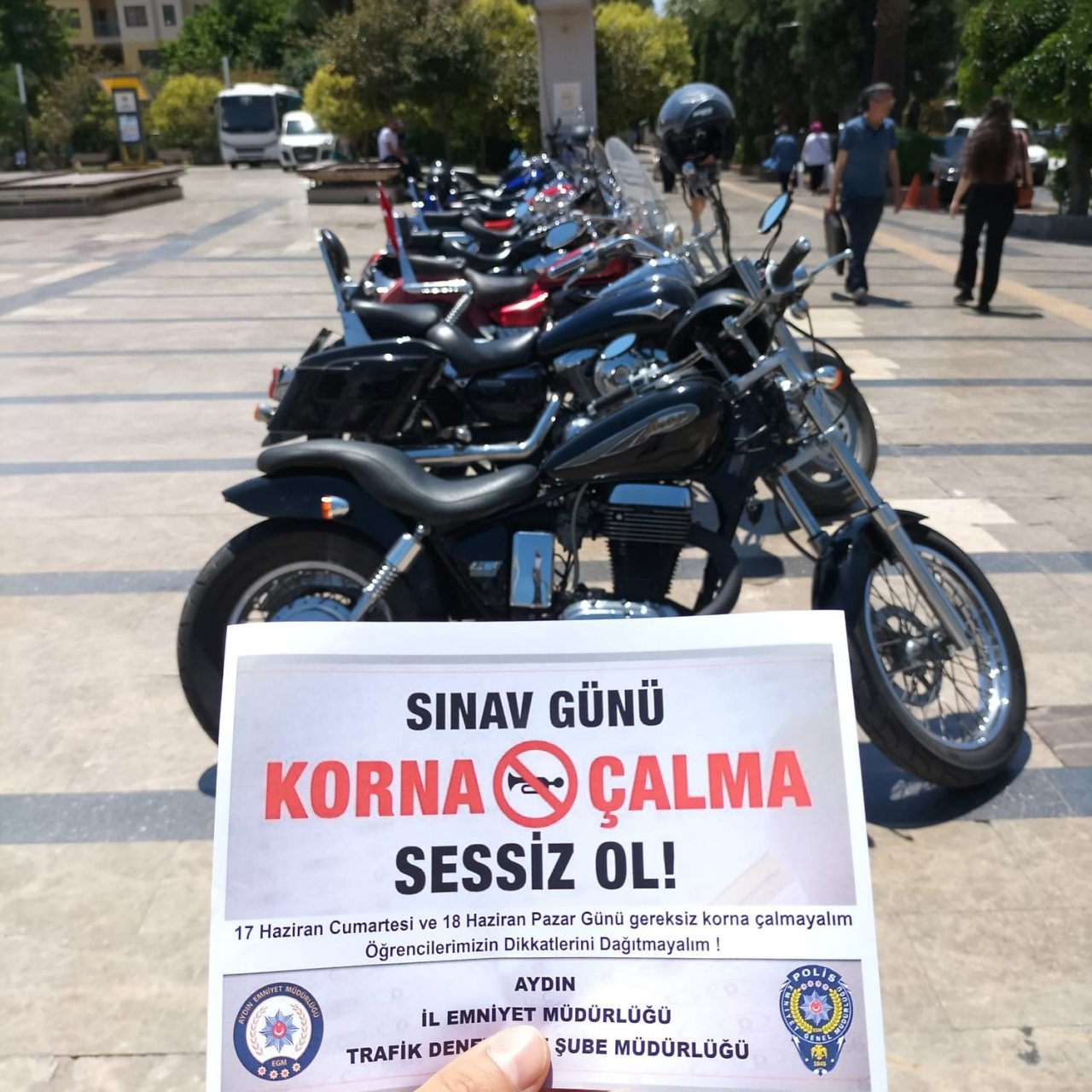 Aydın’da trafik ekiplerinden sürücülere ’korna çalmayın’ çağrısı