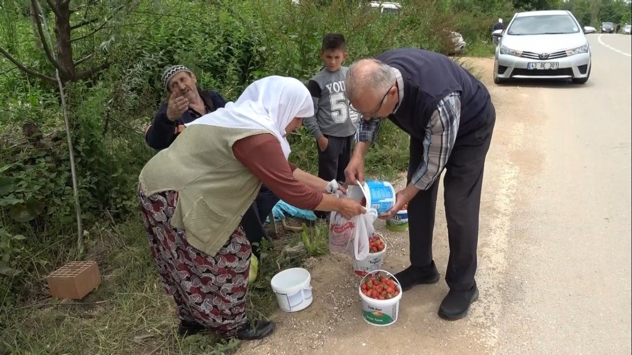 Demirciören çileği tezgahlarda