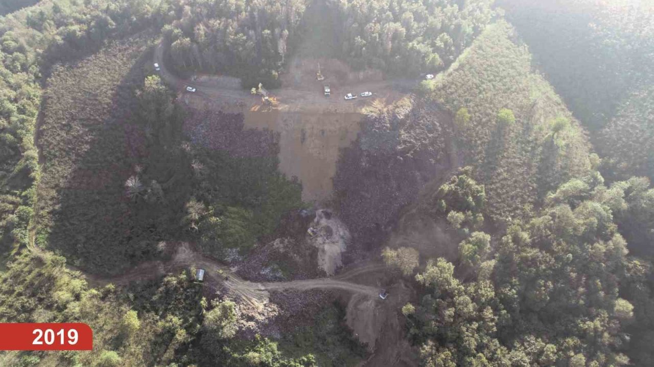 Çöp dağından yeşil ormana