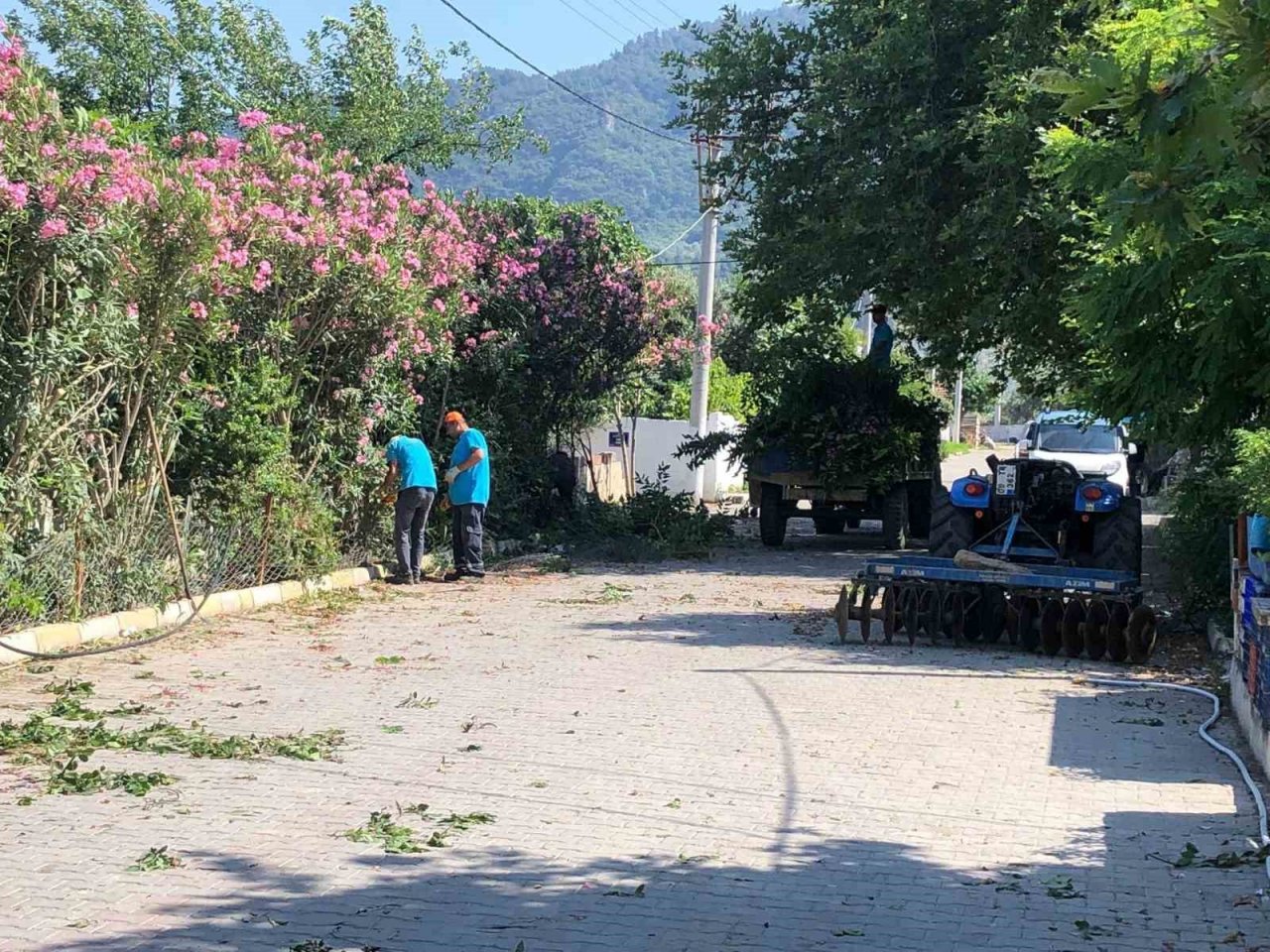 Germencik Belediyesi ekipleri ilçe genelinde çalışmalarını sürdürüyor