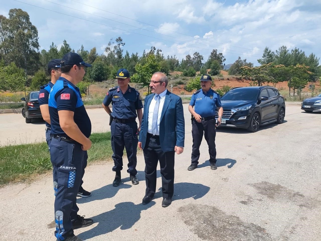 Kaymakam Karaman, Polis Uygulama Noktası’nda incelemelerde bulundu