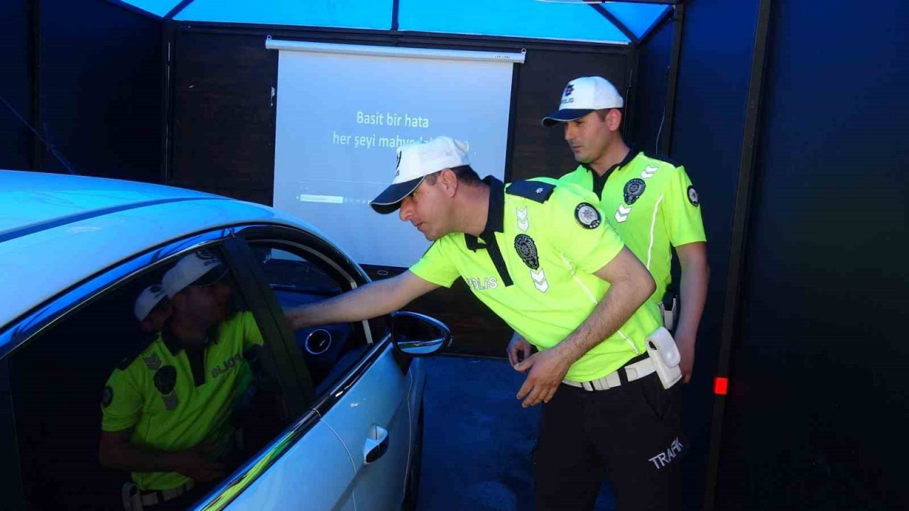 Bolu’da dikkat çeken polis uygulaması: Yaşam tüneli oluşturuldu