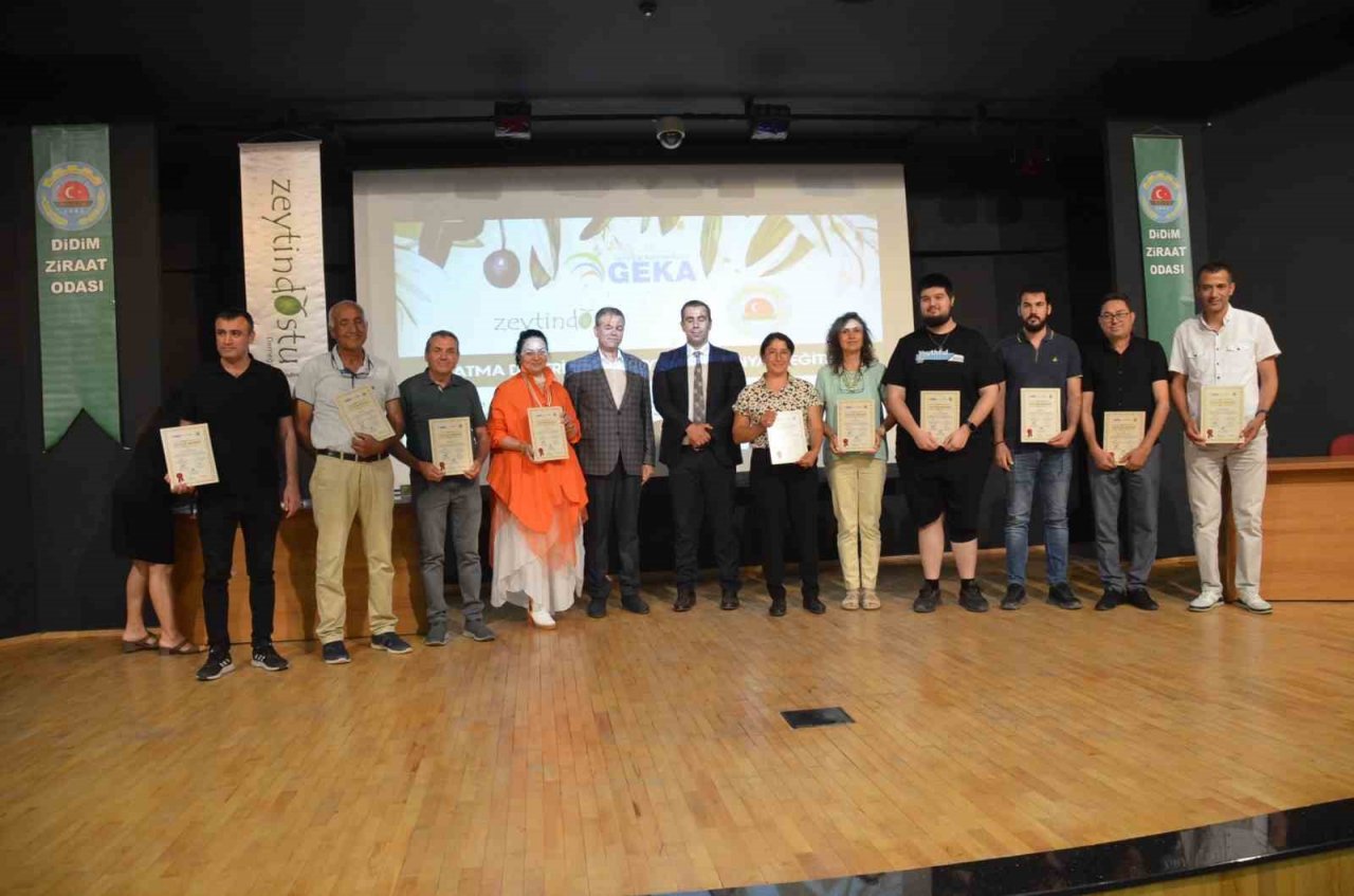 Didim’de sertifikalı zeytinciler belgelerini aldı