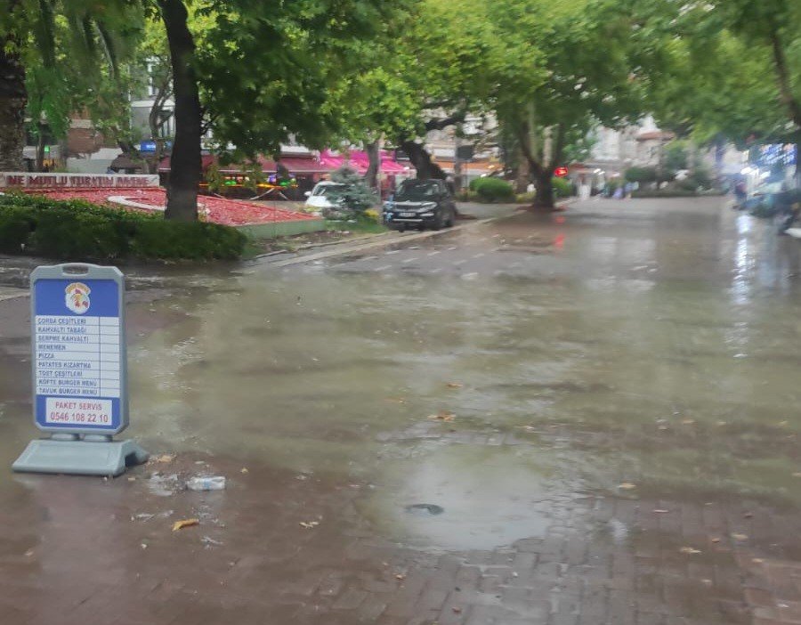 Erdek’te beklenen yağış gerçekleşti