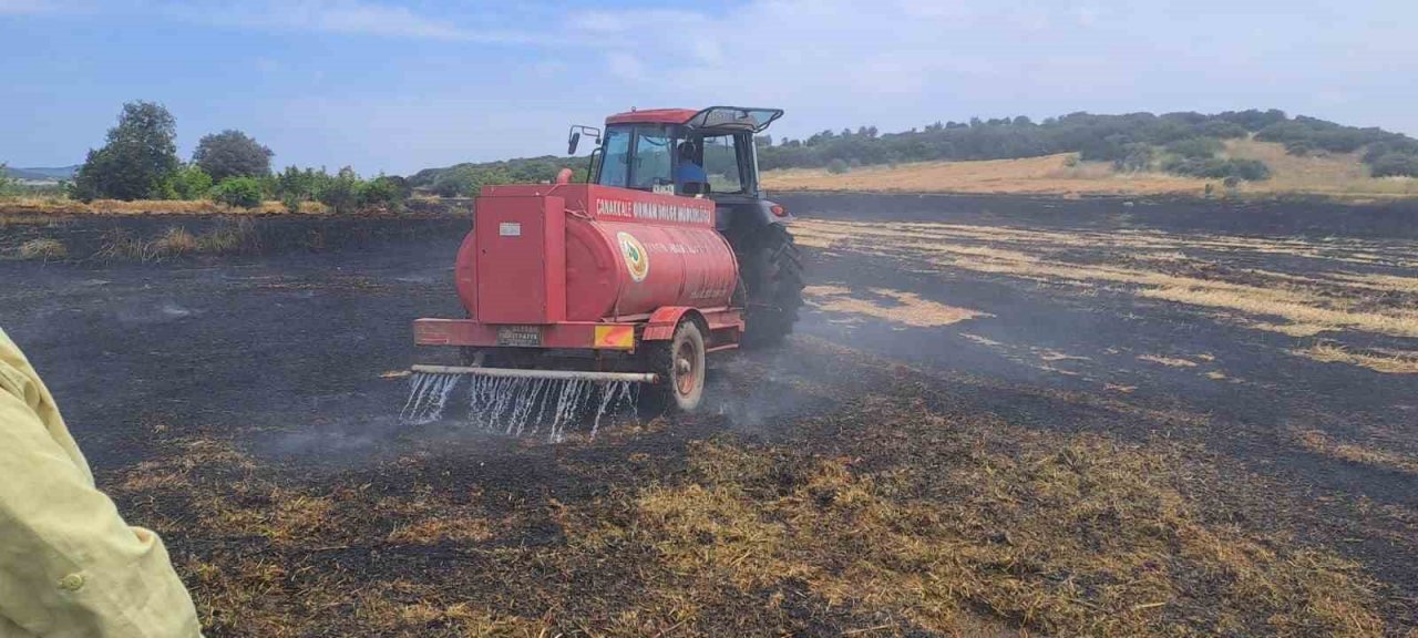 Çanakkale’de 45 dönüm tarım arazisi yanarak kül oldu