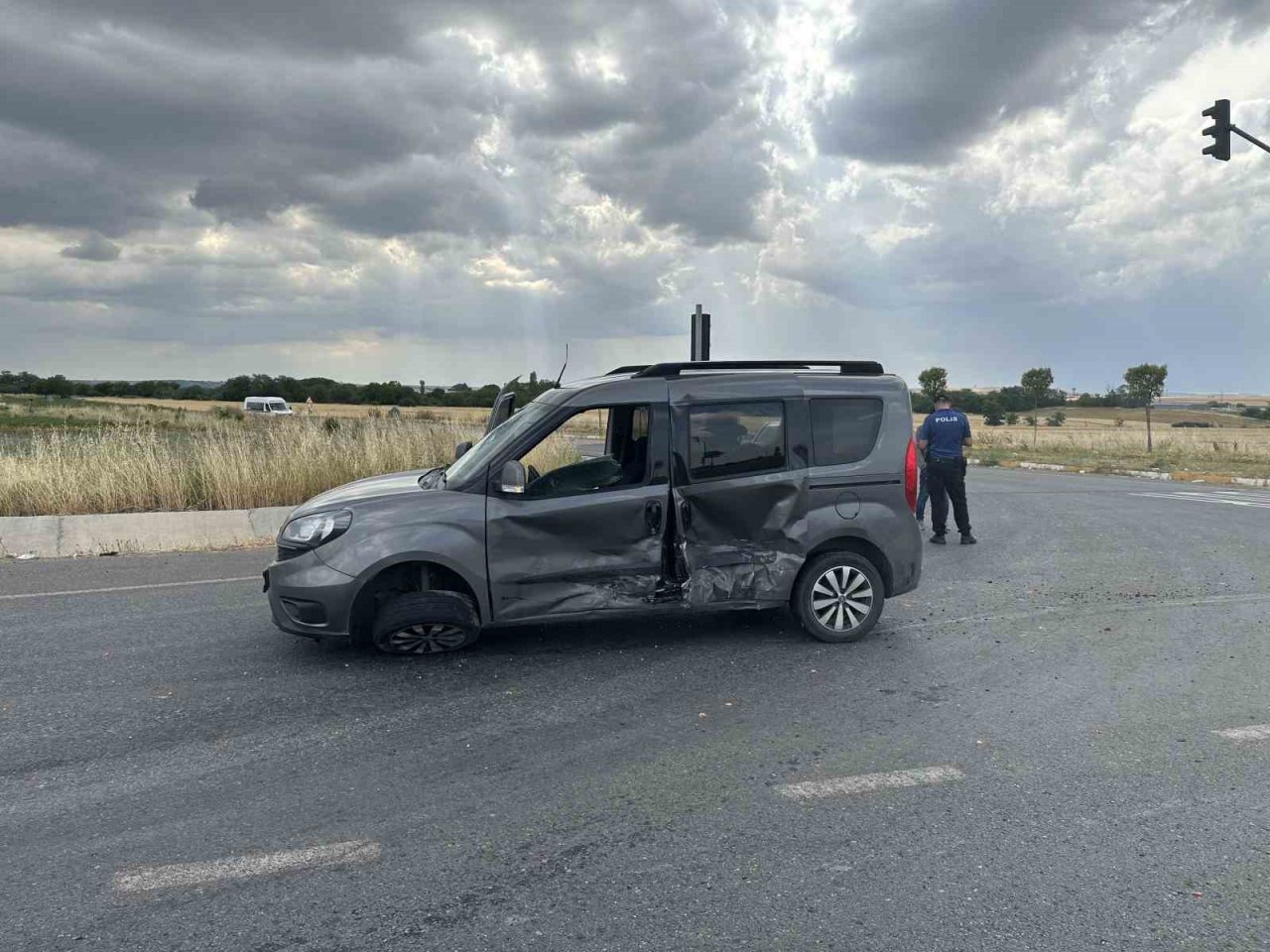 Muratlı çevre yolunda kaza: 1 yaralı