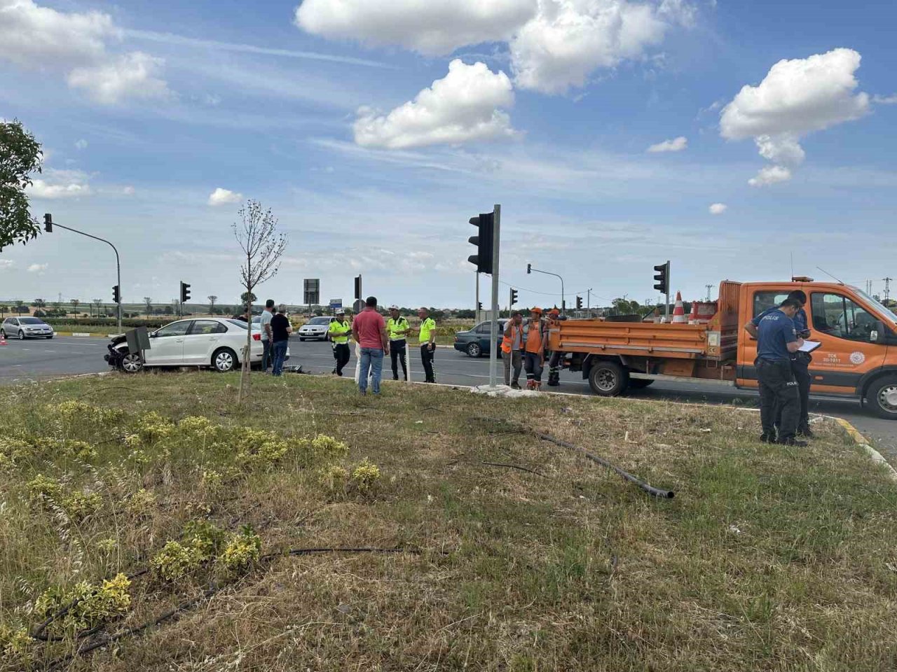 Muratlı çevre yolunda kaza: 1 yaralı