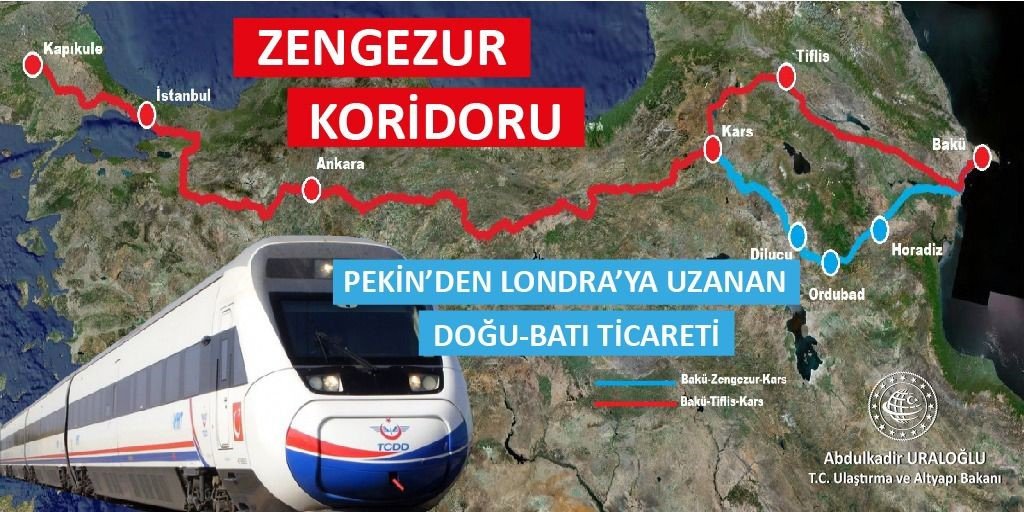 Bakan Uraloğlu: “Zengezur Koridoru’nun hayata geçmesi Pekin’den Londra’ya uzanan doğu-batı ticaretinin artışına olumlu katkı sağlayacak”