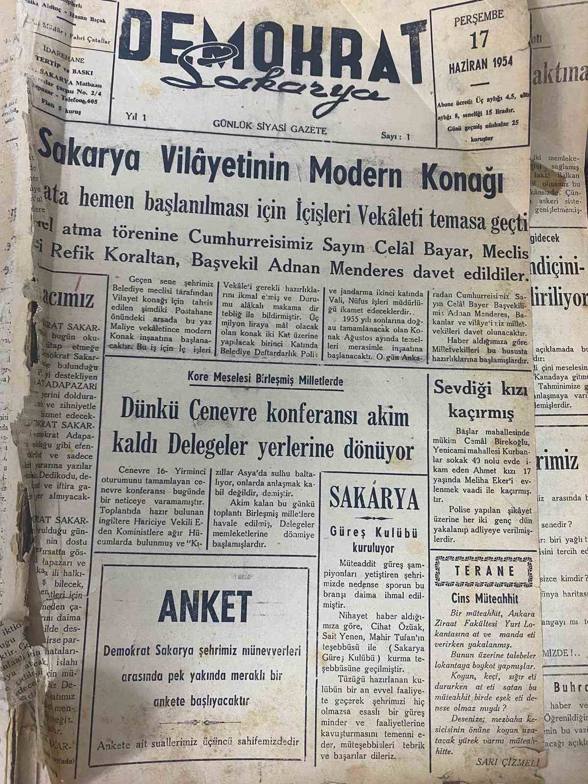Sakarya’da el değiştirmeden yayın hayatını sürdüren tek gazete