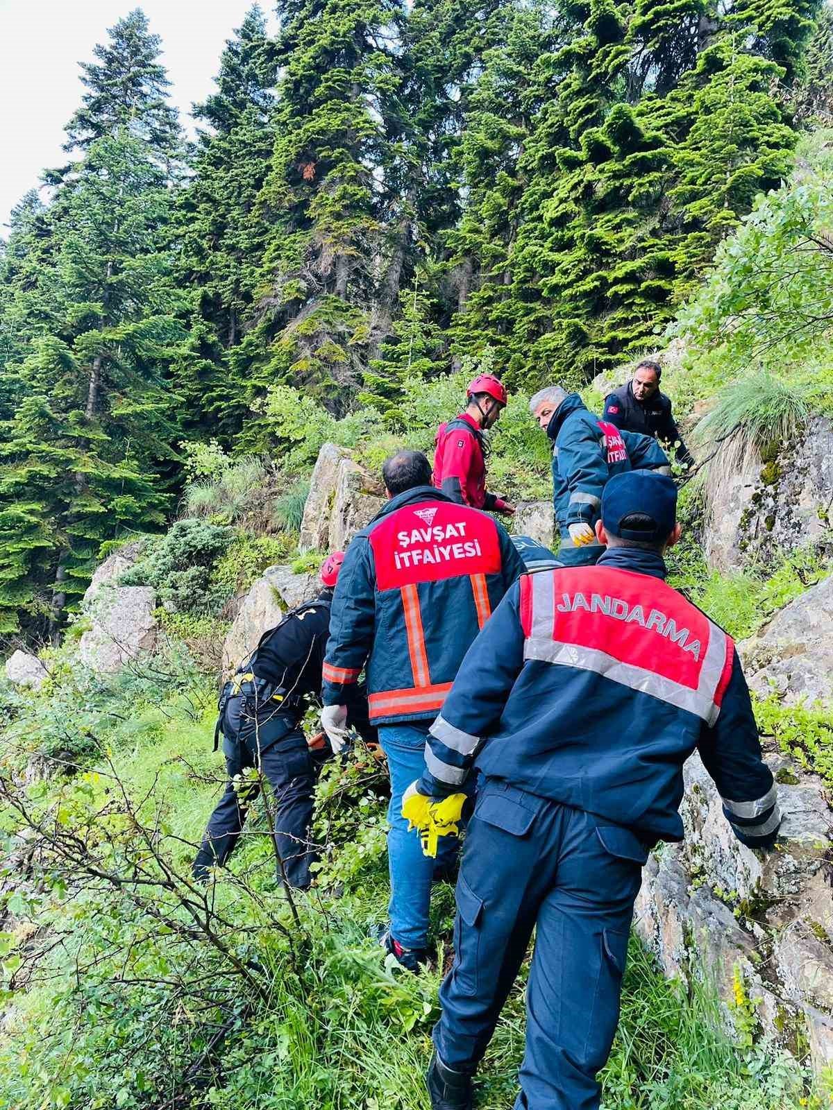 Uçuruma yuvarlanan kamyonet sürücüsü hayatını kaybetti