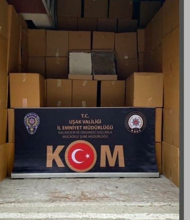 Uşak’ta 13 milyon 185 bin kaçak makaron ele geçirildi