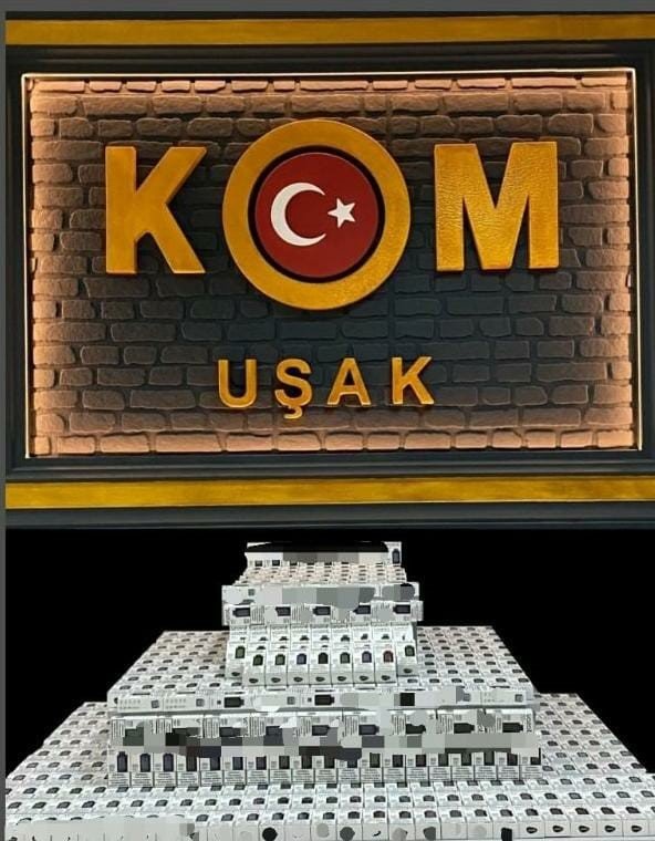 Uşak’ta 13 milyon 185 bin kaçak makaron ele geçirildi