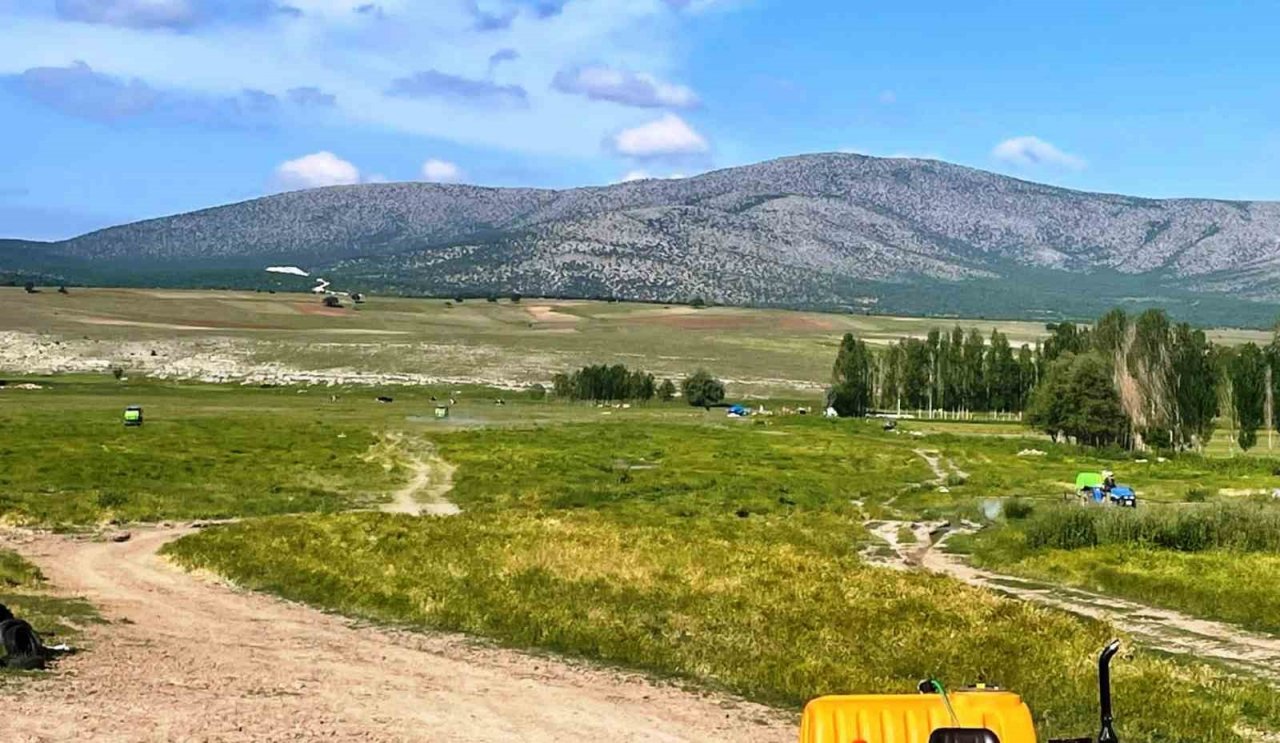 Aslanapa’da meralara sıvı gübre ve hümik asit uygulaması