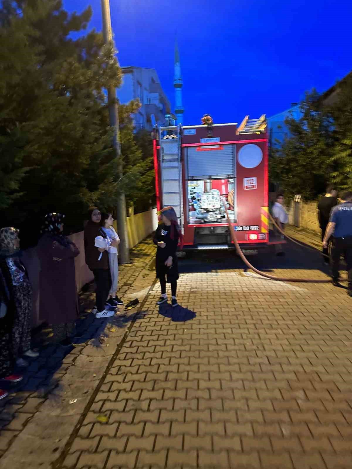 Muratlı’da ev yangını