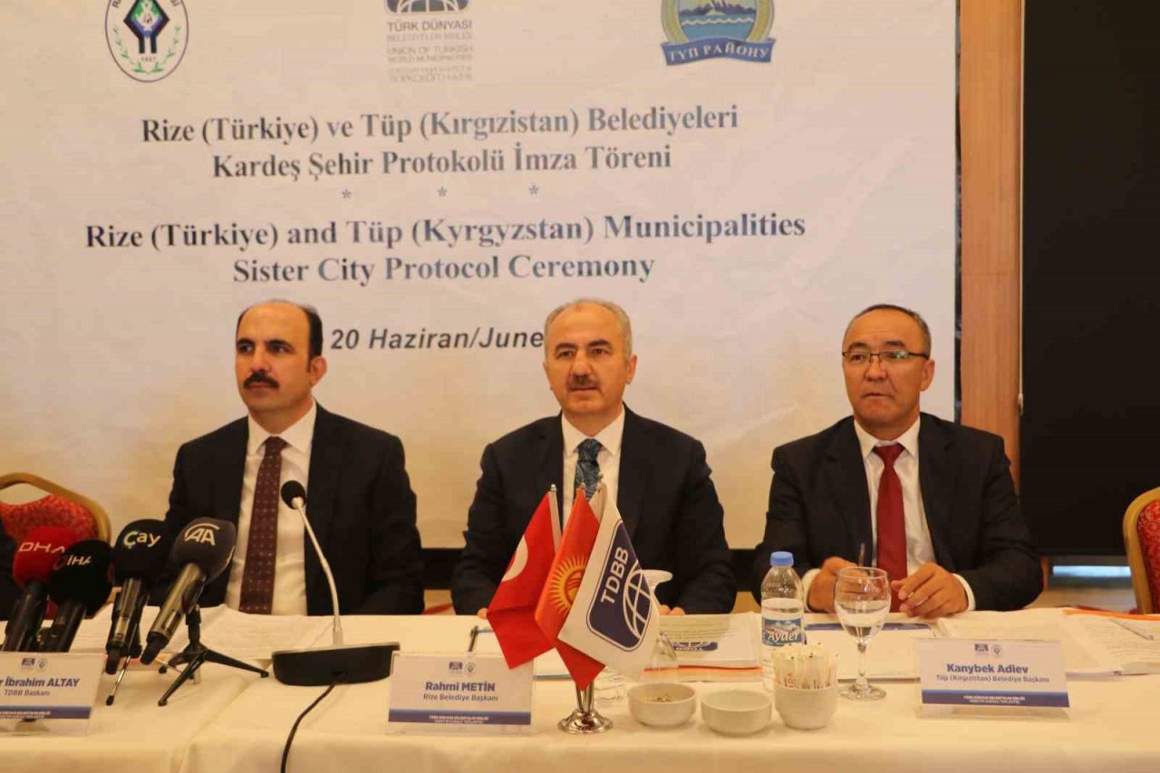 Türkiye ve Kırgızistan Cumhurbaşkanlarının memleketleri kardeş şehir oldu