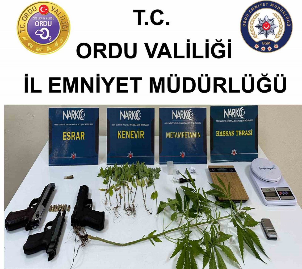 Ordu merkezli uyuşturucu operasyonunda 10 şüpheli tutuklandı